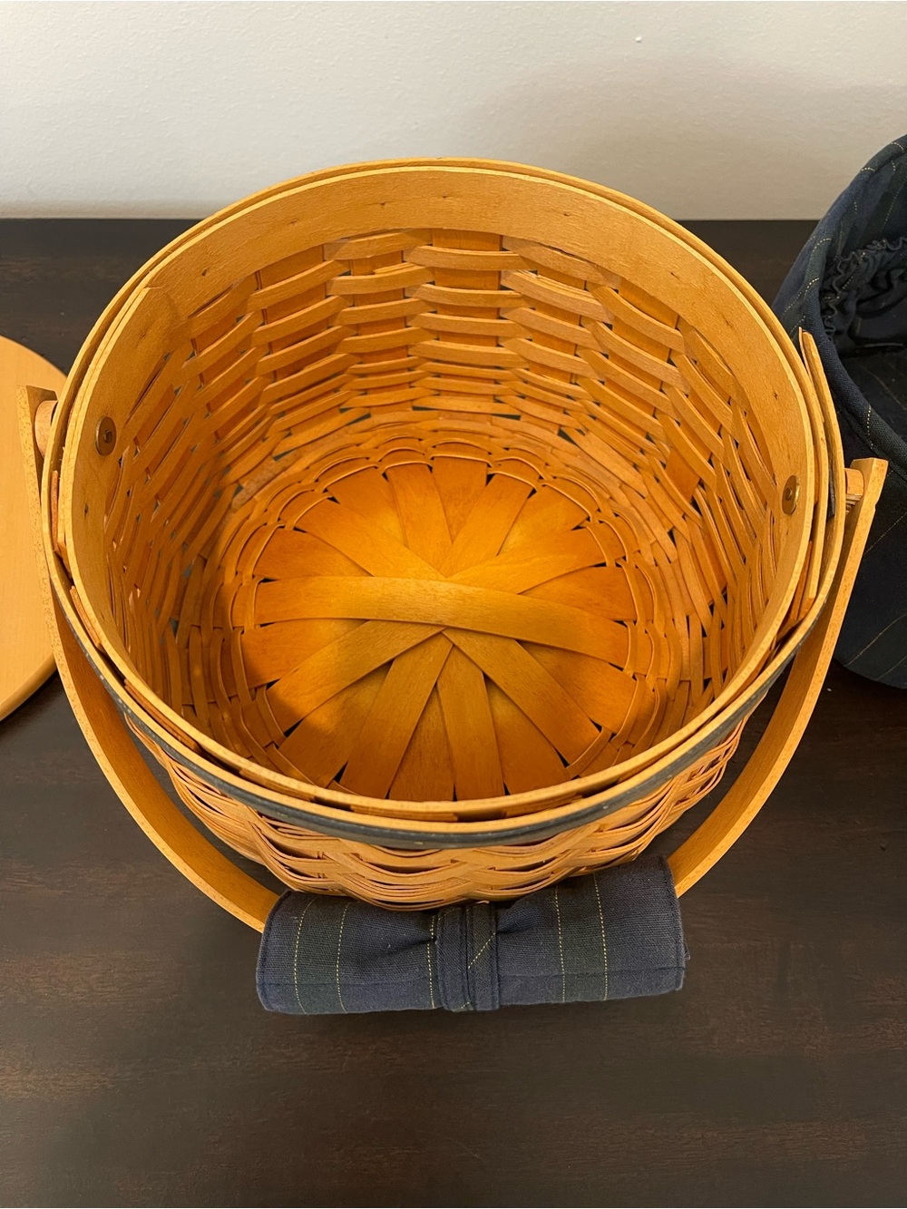 Longaberger 2001 Collector’s Club Sewing Circle Basket Complete Set - Picture 6 of 12